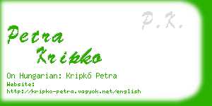 petra kripko business card